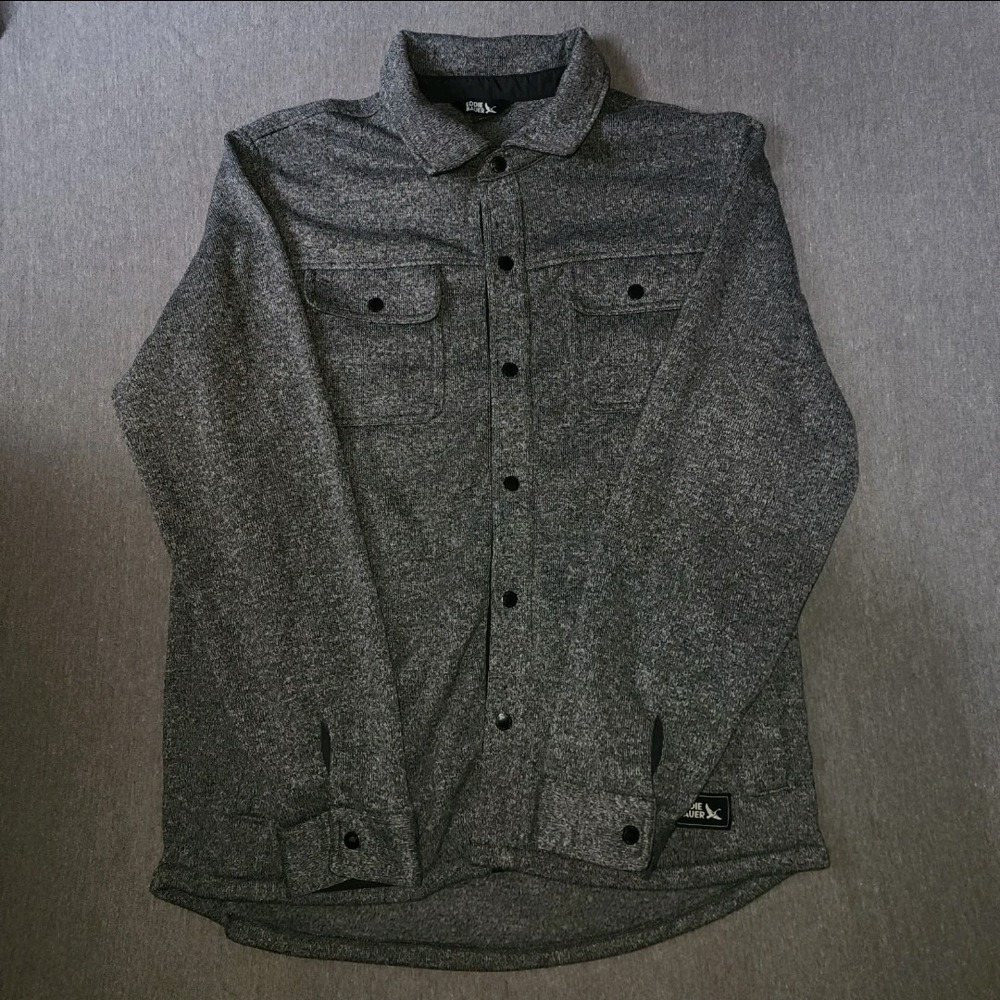 Eddie Bauer Men's L Fleece Jacket Shirt With Front And Side Pockets